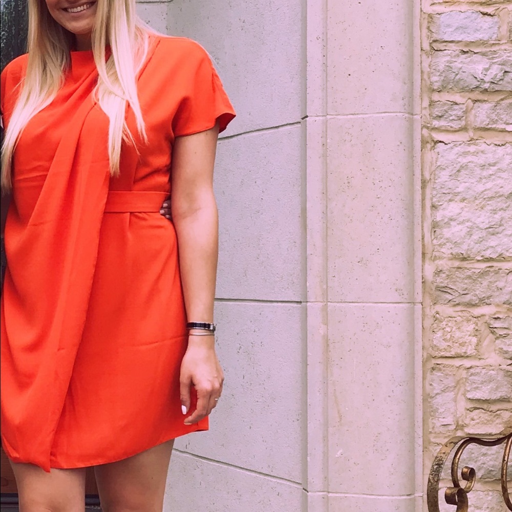 ASOS Drape Front Tab Side Mini Dress